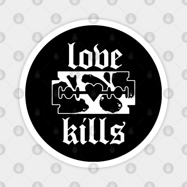 Love Kills | Blackwork Tattoo design Magnet by Smurnov